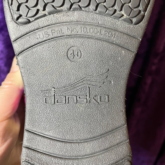 dansko splatter print clogs 40, 9.5 US no slip professional nurse shoes comfort - Picture 9 of 10